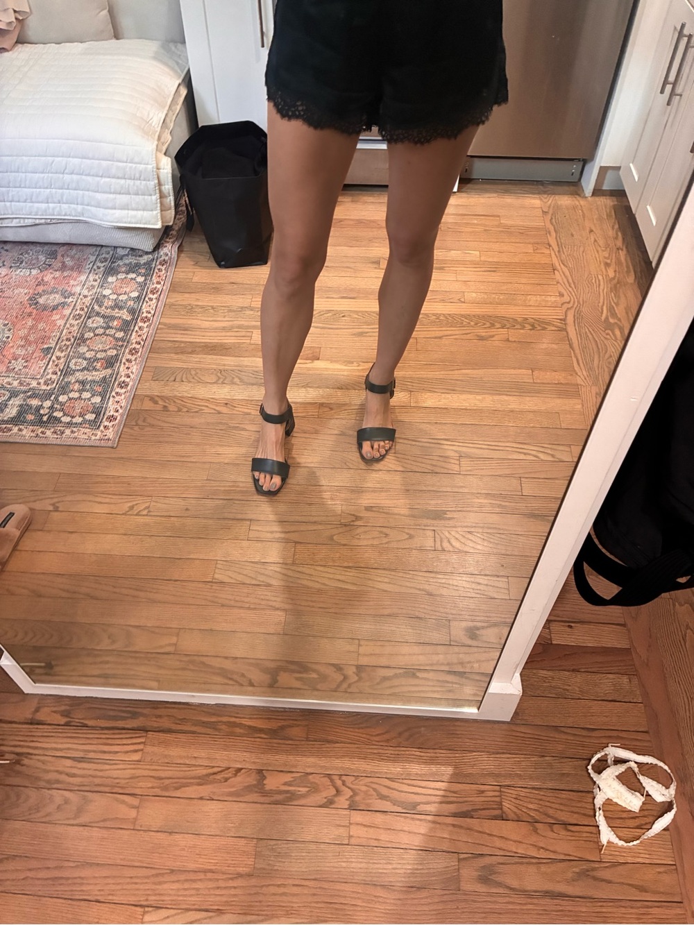 Nisolo Black Block Heel Ankle-Strap Sandals